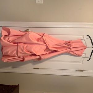 Strapless cotton candy pink formal dress